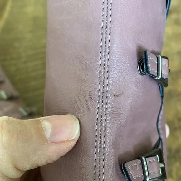 Franco Sarto Rosa Marmo Faux Leather Heeled Boots - Size 7 - Picture 11 of 16